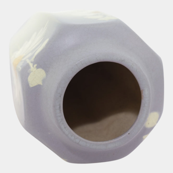 Weller Hudson Light 1920s Vintage Art Pottery Hand Painted Daisies Ceramic Vase - Just Art Pottery