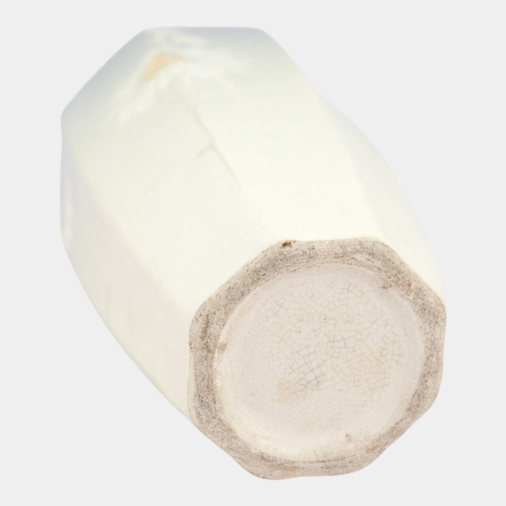 Weller Hudson Light 1920s Vintage Art Pottery Hand Painted Daisies Ceramic Vase - Just Art Pottery