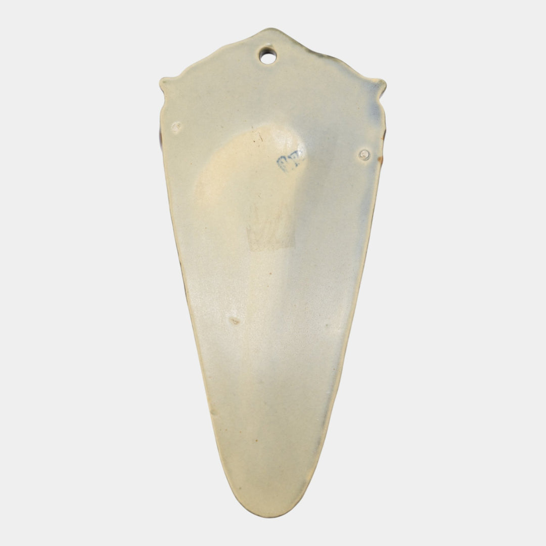 Roseville Dogwood Textured 1926 Vintage Art Pottery Ceramic Wall Pocket 1245-9 - Just Art Pottery