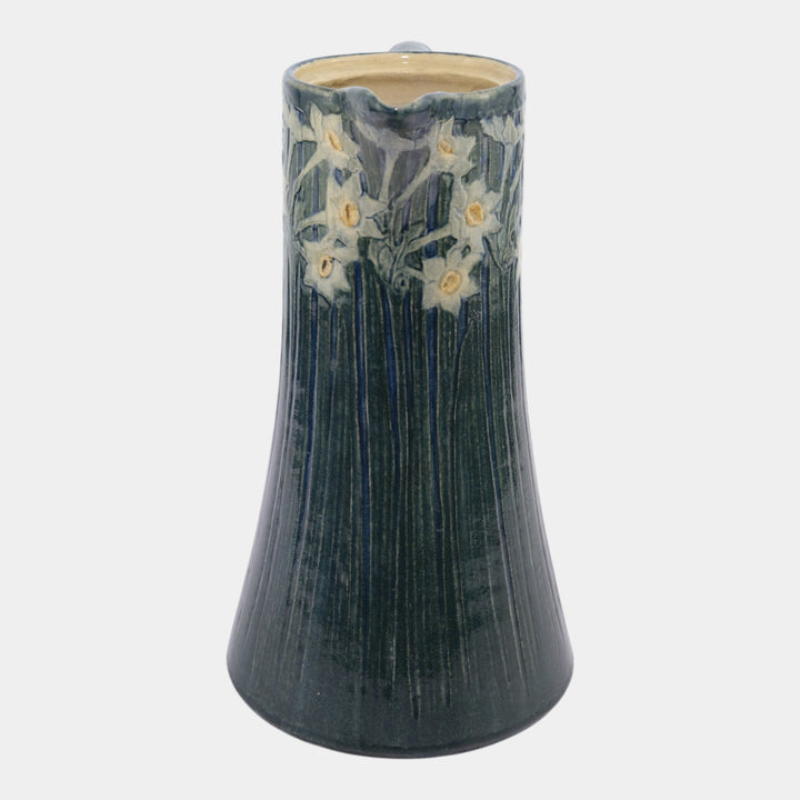 Newcomb College 1909 Art Pottery High Glaze Floral Tall Pitcher Simpson - Just Art Pottery