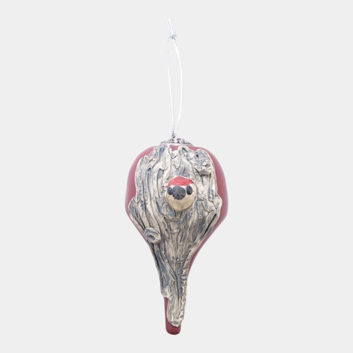 Ephraim Faience Hand Made Art Pottery Red Ceramic Woodpecker Ornament - Just Art Pottery