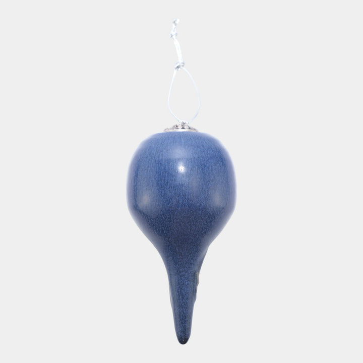 Ephraim Faience Hand Made Art Pottery Blue Ceramic Woodpecker Ornament - Just Art Pottery