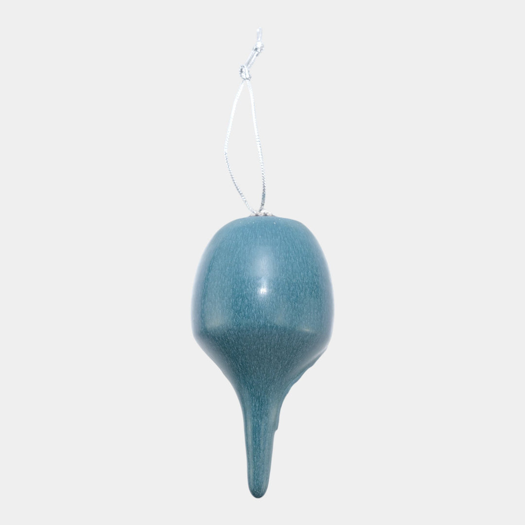 Ephraim Faience Hand Made Art Pottery Teal Ceramic Woodpecker Ornament - Just Art Pottery