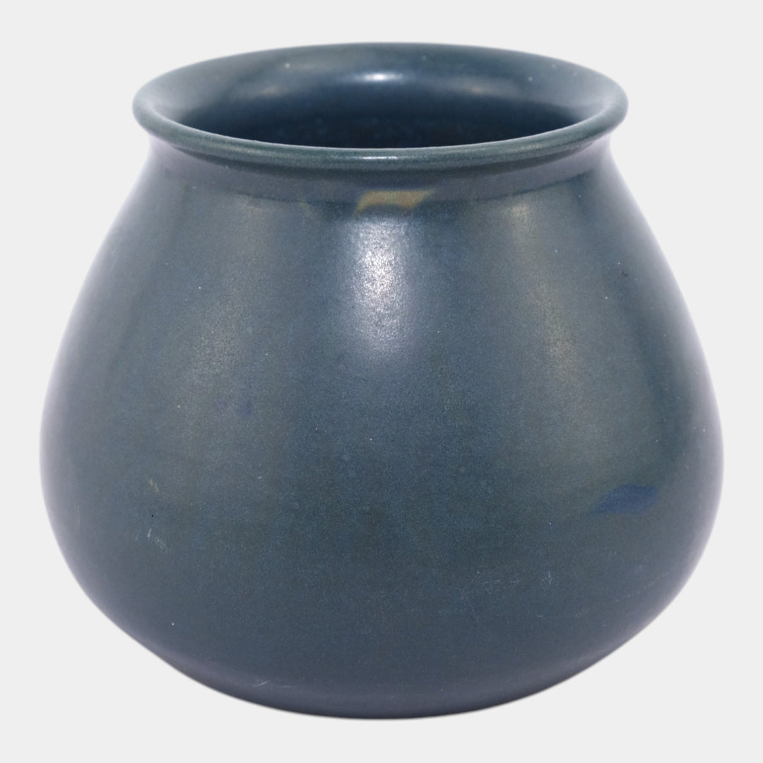 Marblehead Vintage Arts and Crafts Pottery Blue Ceramic Vase Shape 1 - Just Art Pottery