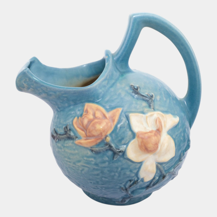 Roseville Magnolia Blue 1943 Art Pottery Ceramic Pitcher And Mugs 1327 3-3 - Just Art Pottery