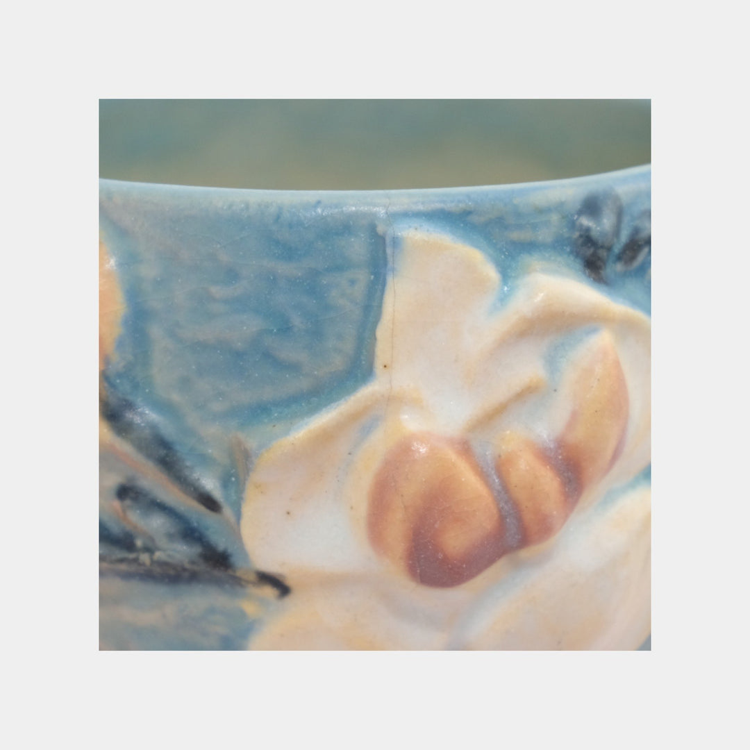 Roseville Magnolia Blue 1943 Art Pottery Ceramic Pitcher And Mugs 1327 3-3 - Just Art Pottery