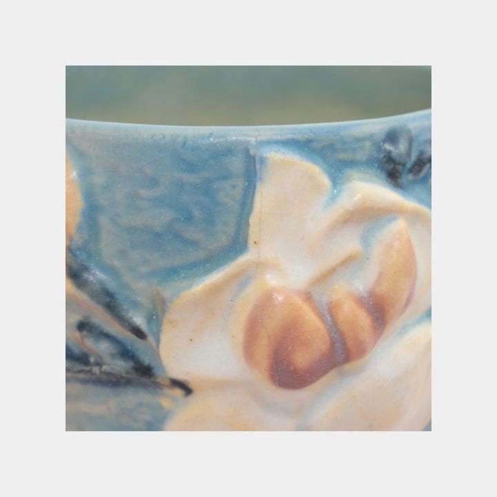 Roseville Magnolia Blue 1943 Art Pottery Ceramic Pitcher And Mugs 1327 3-3 - Just Art Pottery