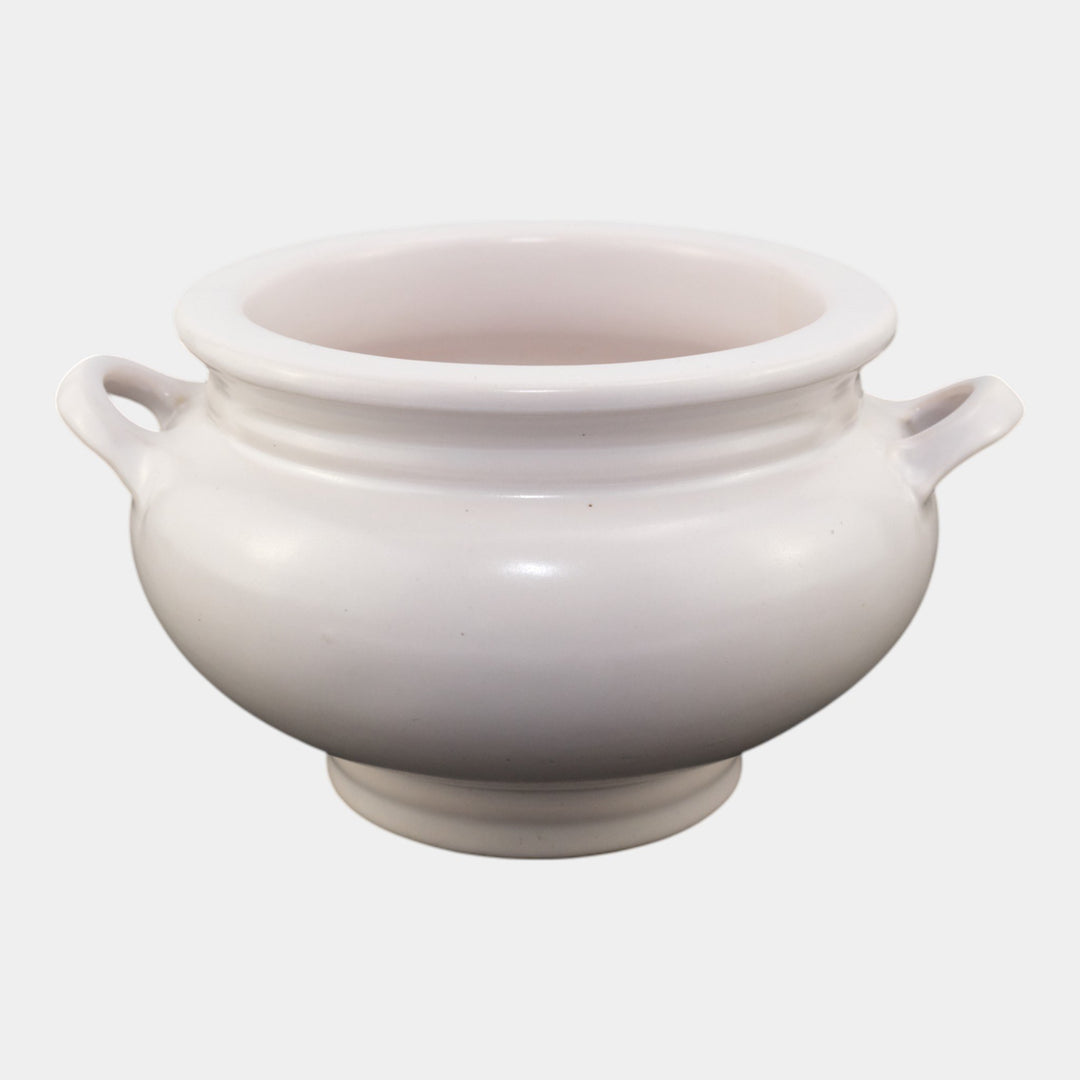 Roseville Rosecraft Solid Colors Ivory 1921 Pottery Jardiniere Planter 550-4 - Just Art Pottery