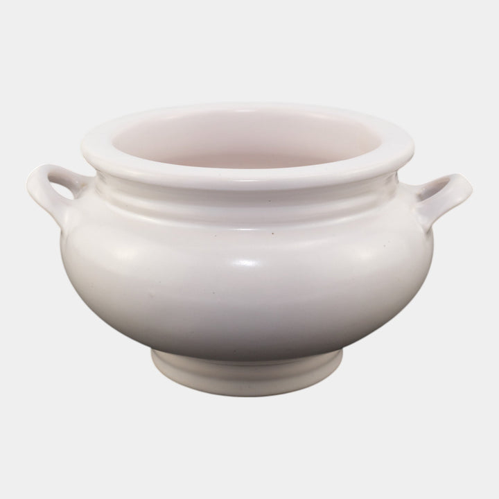 Roseville Rosecraft Solid Colors Ivory 1921 Pottery Jardiniere Planter 550-4 - Just Art Pottery