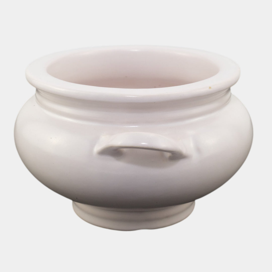Roseville Rosecraft Solid Colors Ivory 1921 Pottery Jardiniere Planter 550-4 - Just Art Pottery