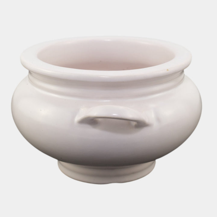 Roseville Rosecraft Solid Colors Ivory 1921 Pottery Jardiniere Planter 550-4 - Just Art Pottery