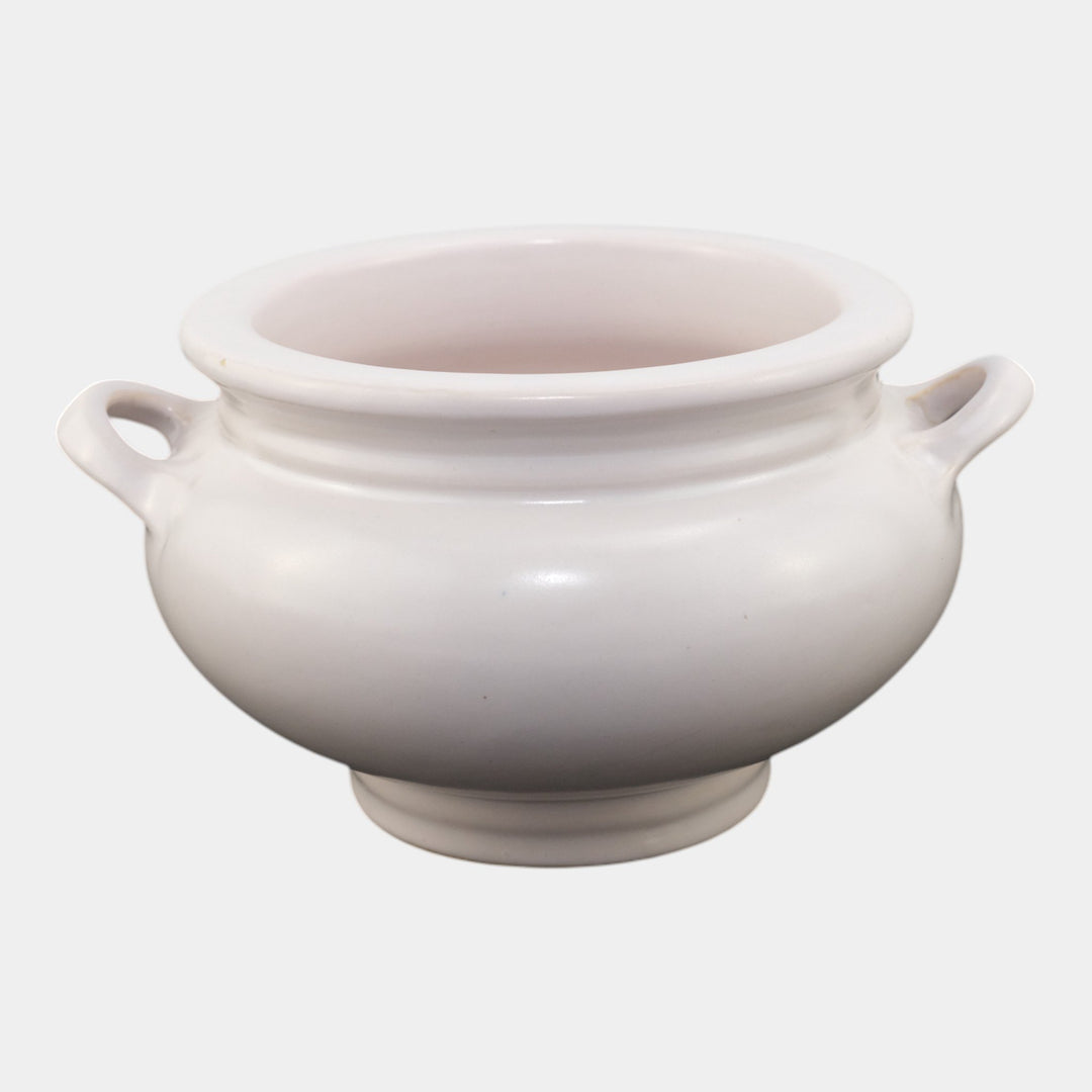 Roseville Rosecraft Solid Colors Ivory 1921 Pottery Jardiniere Planter 550-4 - Just Art Pottery