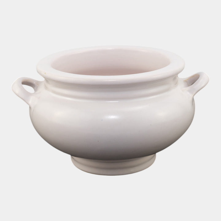 Roseville Rosecraft Solid Colors Ivory 1921 Pottery Jardiniere Planter 550-4 - Just Art Pottery