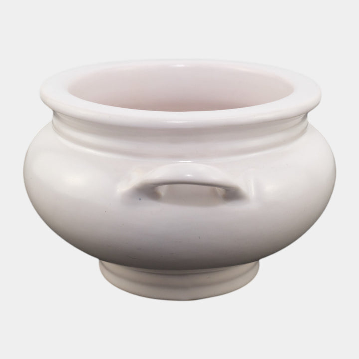Roseville Rosecraft Solid Colors Ivory 1921 Pottery Jardiniere Planter 550-4 - Just Art Pottery