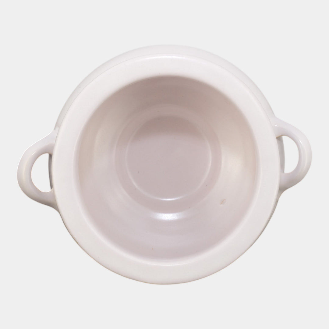 Roseville Rosecraft Solid Colors Ivory 1921 Pottery Jardiniere Planter 550-4 - Just Art Pottery