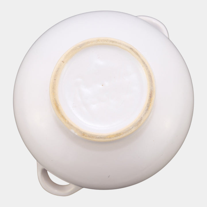 Roseville Rosecraft Solid Colors Ivory 1921 Pottery Jardiniere Planter 550-4 - Just Art Pottery