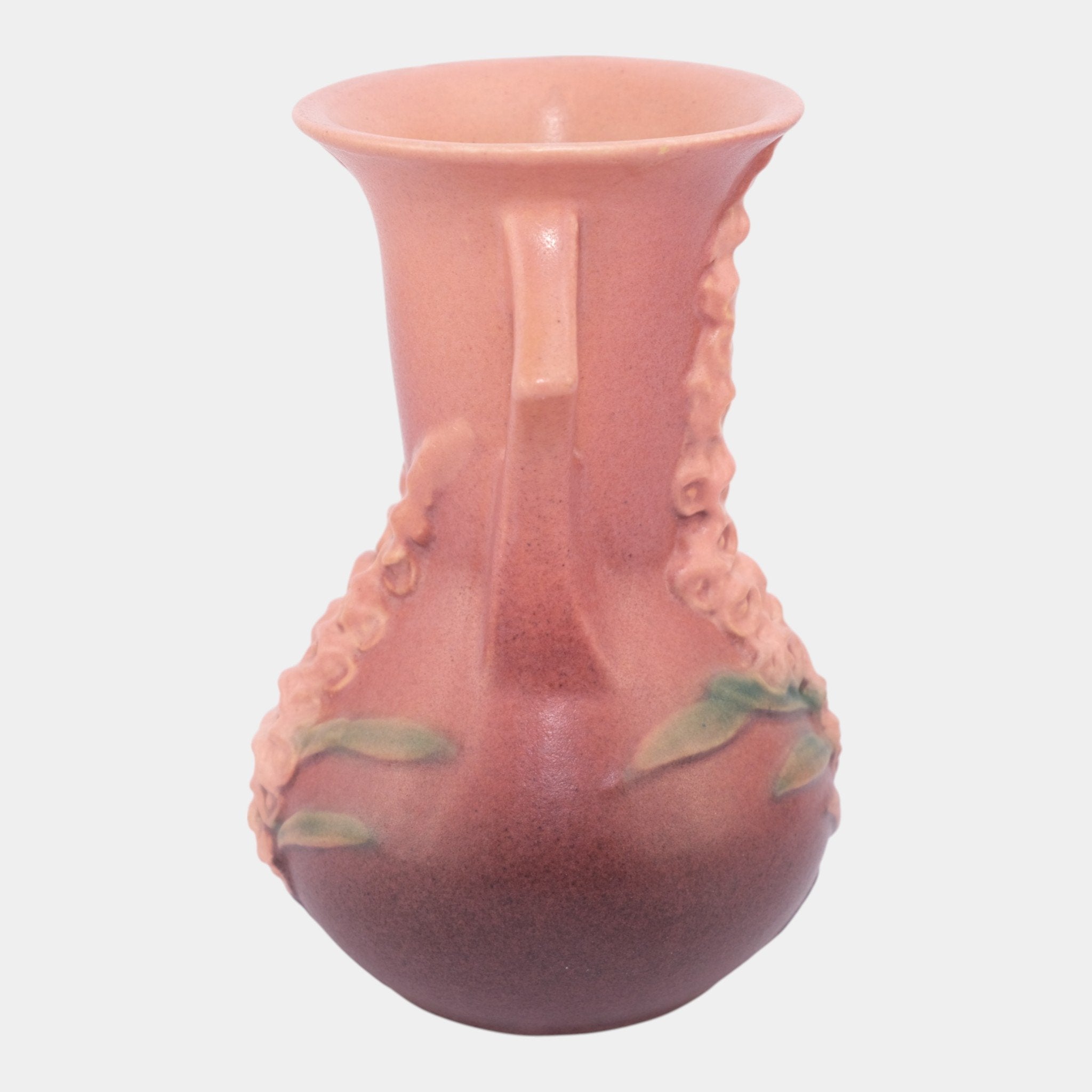 Roseville Foxglove Pink 1942 Vintage Art Deco Pottery Double