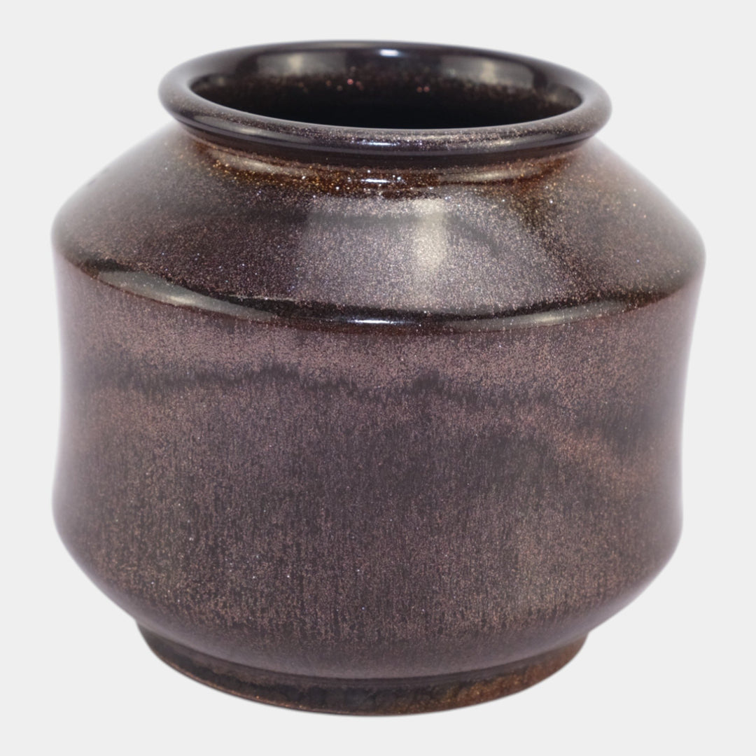 Rookwood 1932 Vintage Art Deco Pottery Brown Glaze Effect Vase 6316 - Just Art Pottery