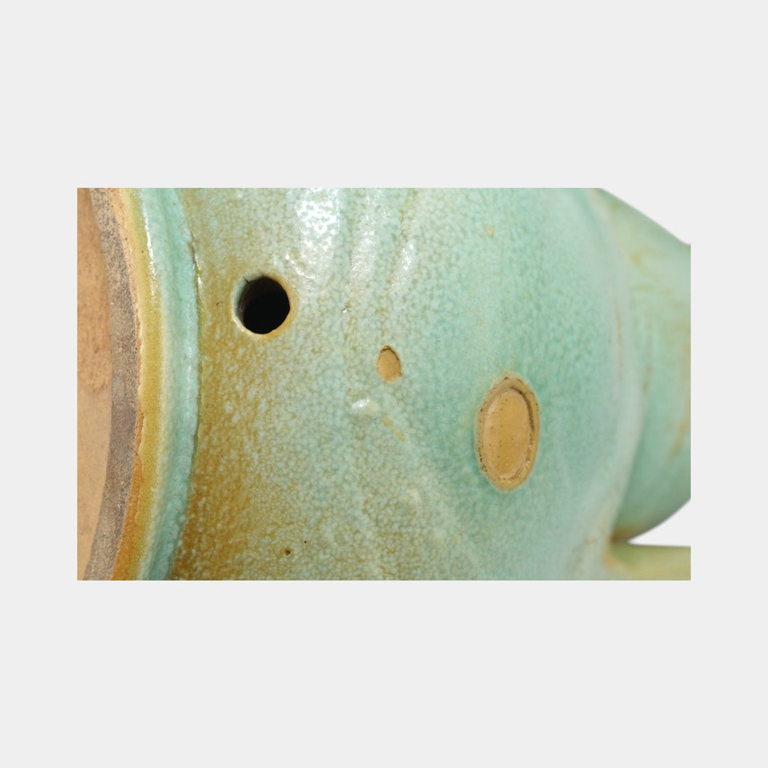 Chicago Crucible Vintage Arts & Crafts Pottery Green Factory Lamp Ceramic Vase - Just Art Pottery