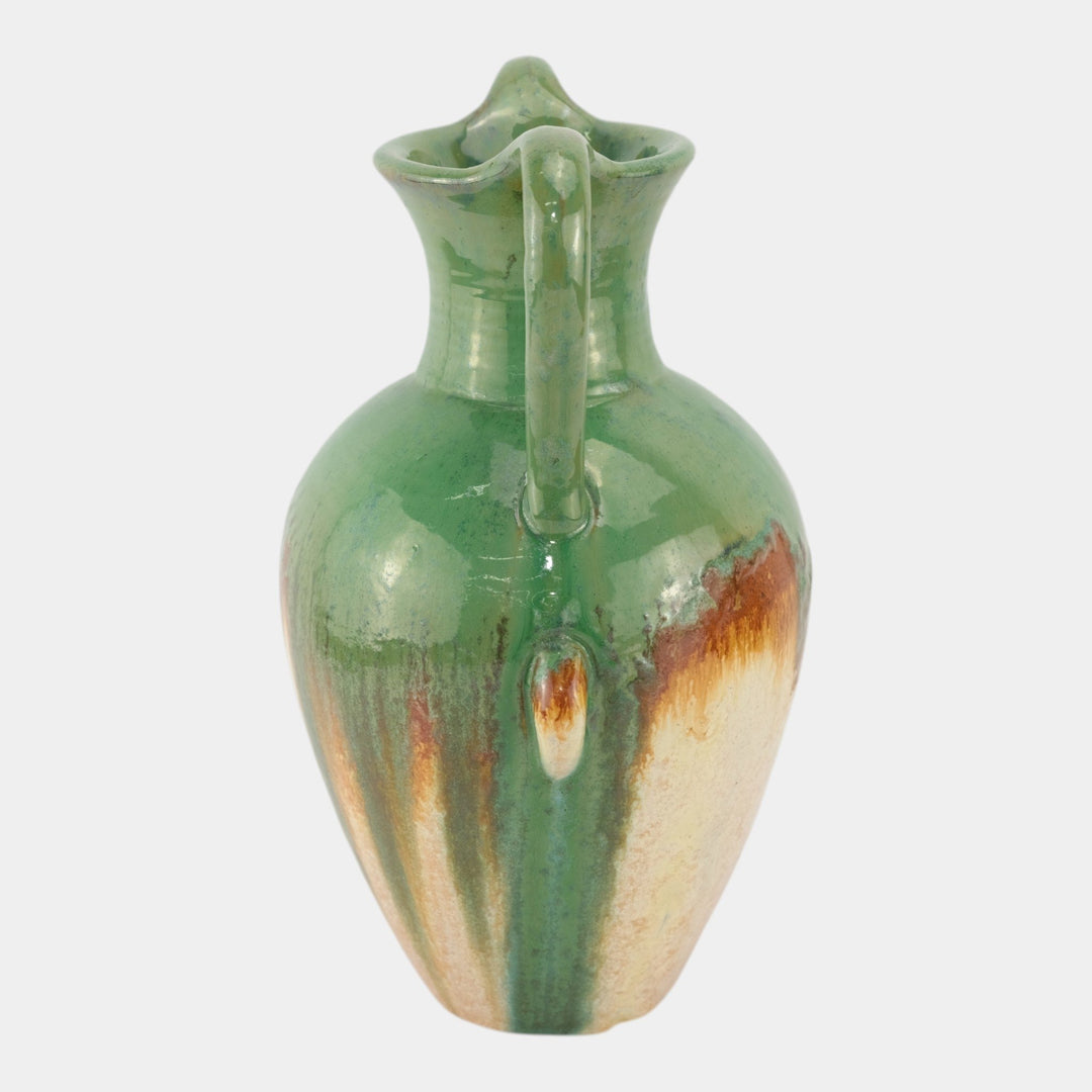 Fulper 1917-1927 Arts And Crafts Pottery Flambe Glaze Handled Ceramic Vase 525 - Just Art Pottery