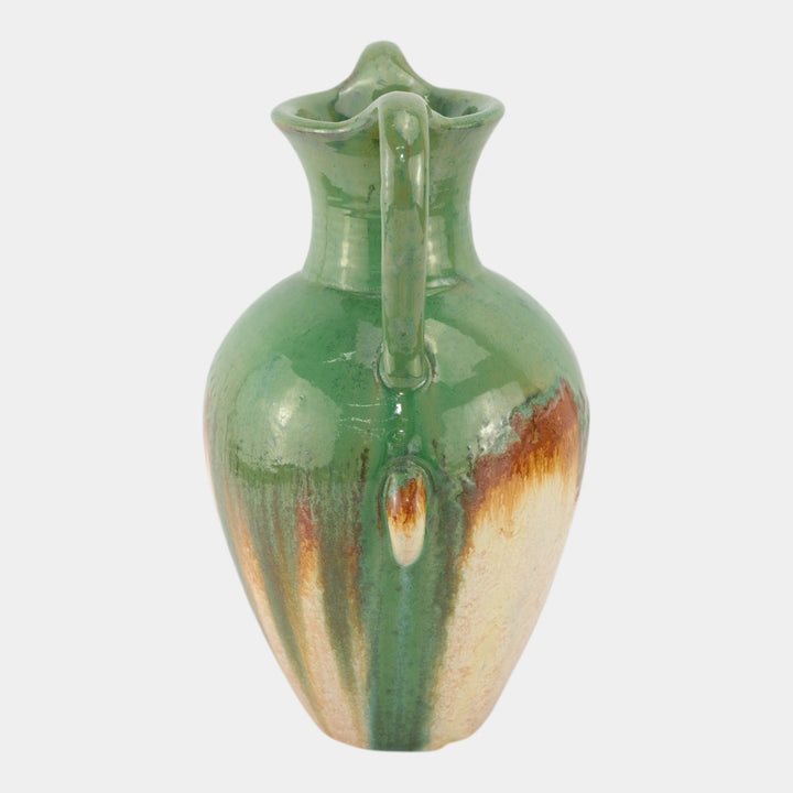 Fulper 1917-1927 Arts And Crafts Pottery Flambe Glaze Handled Ceramic Vase 525 - Just Art Pottery