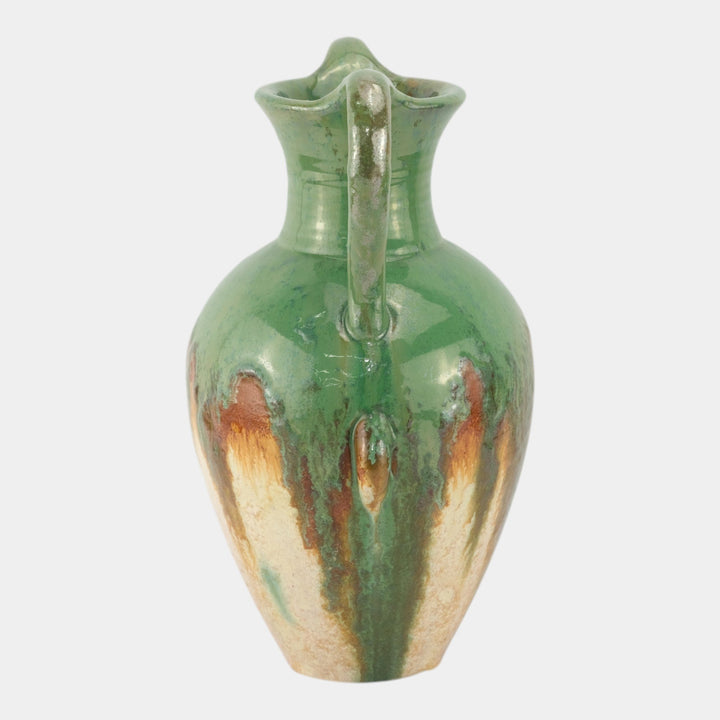 Fulper 1917-1927 Arts And Crafts Pottery Flambe Glaze Handled Ceramic Vase 525 - Just Art Pottery