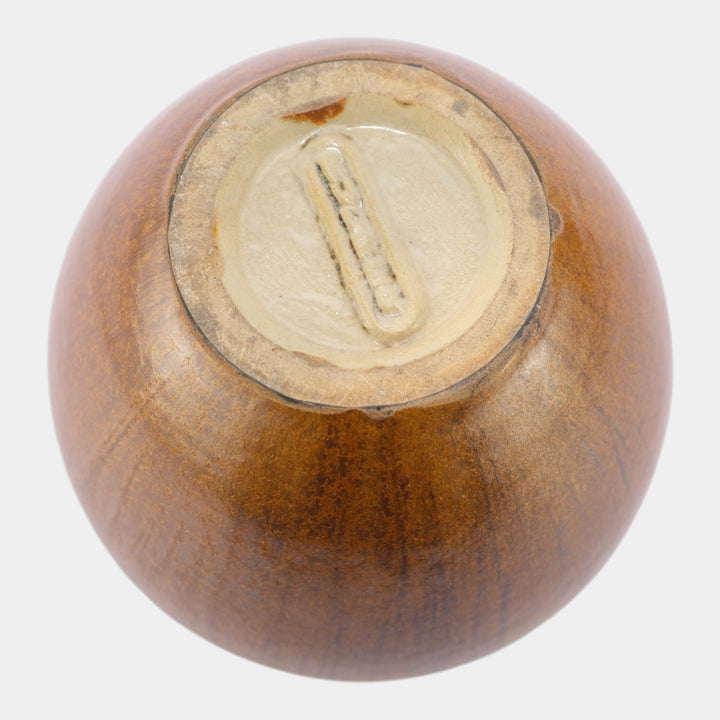 Fulper 1917-23 Vintage Arts And Crafts Pottery Copperdust Bulbous Vase 577 - Just Art Pottery