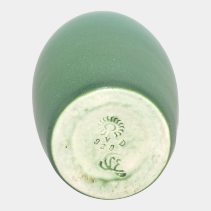Rookwood 1905 Arts & Crafts Pottery Matte Green Carved Floral Ceramic Vase Coyne 939D - Just Art Pottery