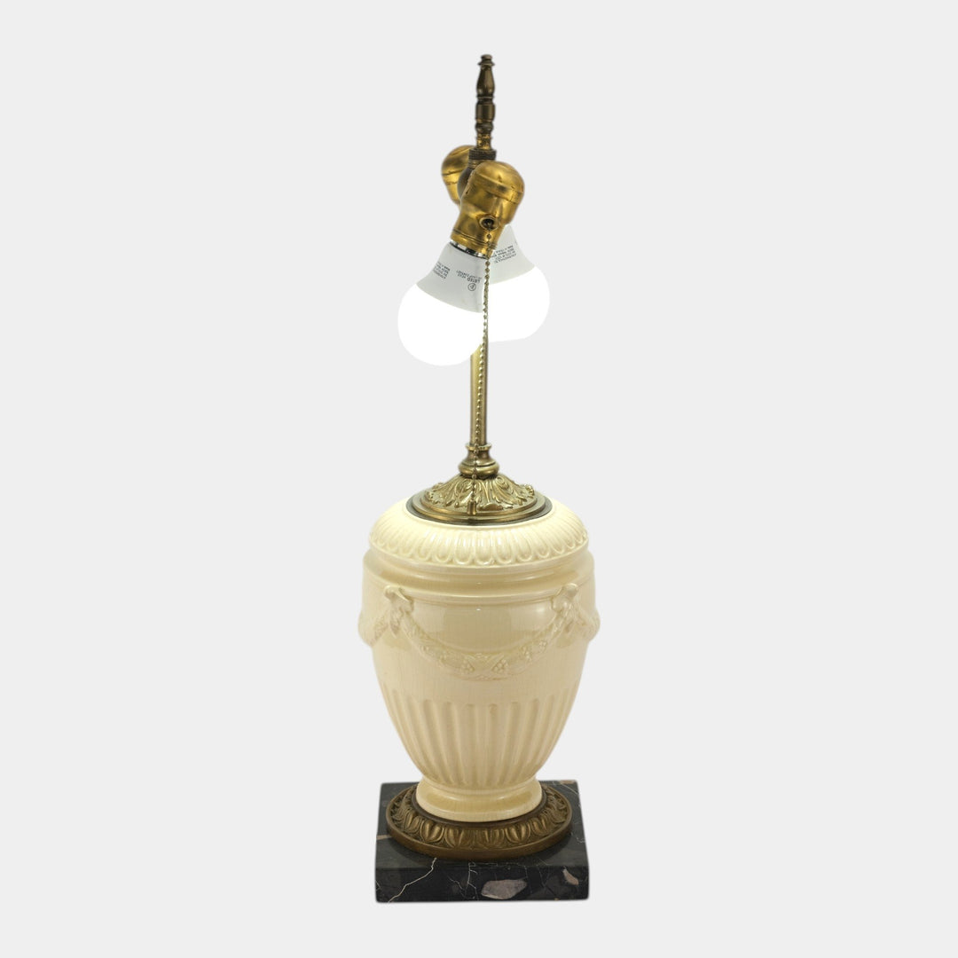 Roseville Volpato White 1922 Vintage Art Pottery Ceramic Factory Lamp 190-9 - Just Art Pottery