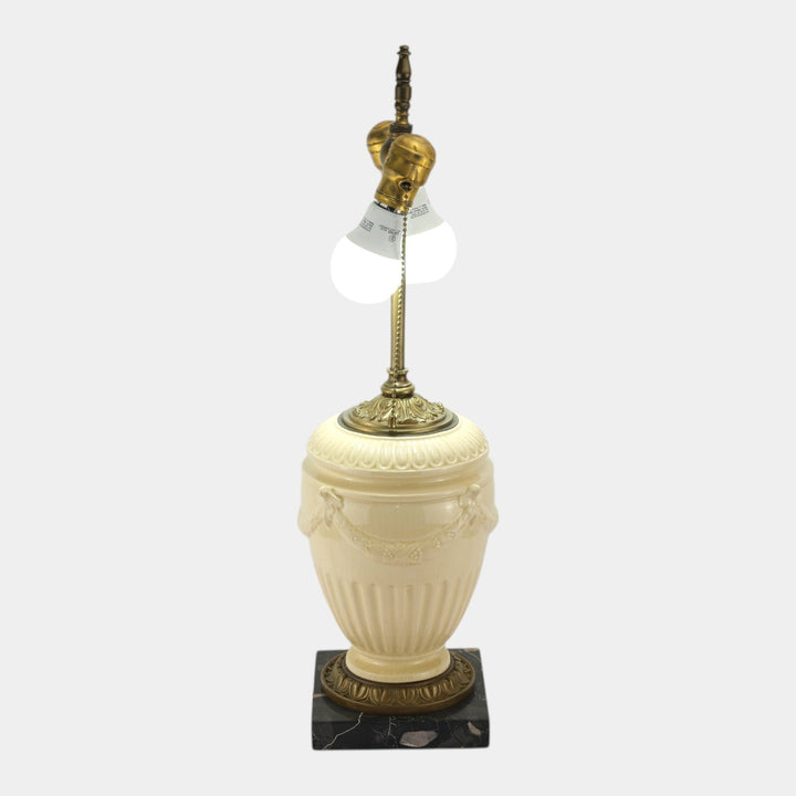 Roseville Volpato White 1922 Vintage Art Pottery Ceramic Factory Lamp 190-9 - Just Art Pottery