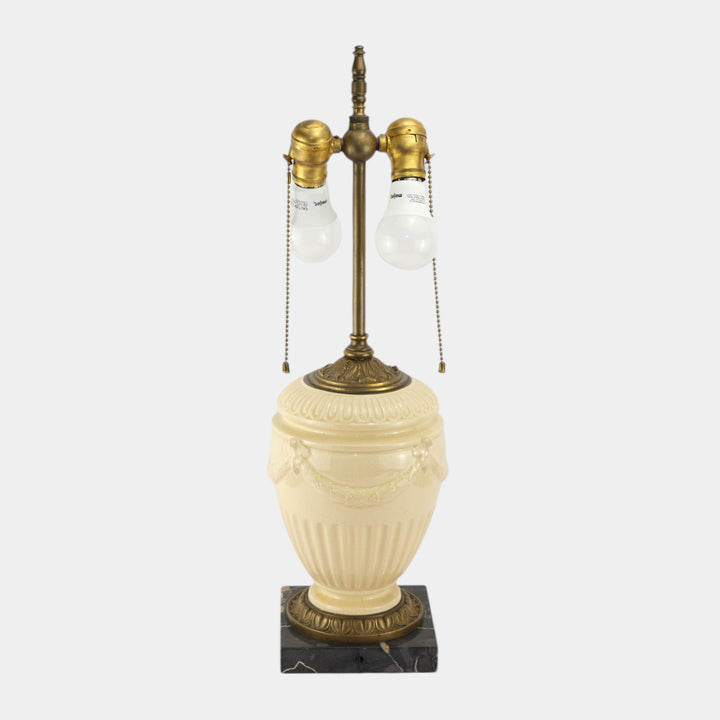 Roseville Volpato White 1922 Vintage Art Pottery Ceramic Factory Lamp 190-9 - Just Art Pottery