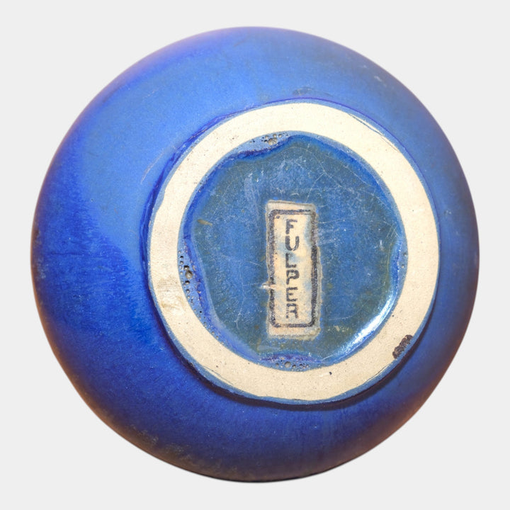 Fulper 1915-17 Arts And Crafts Pottery Brown Blue Ceramic Bottle Vase 475 - Just Art Pottery