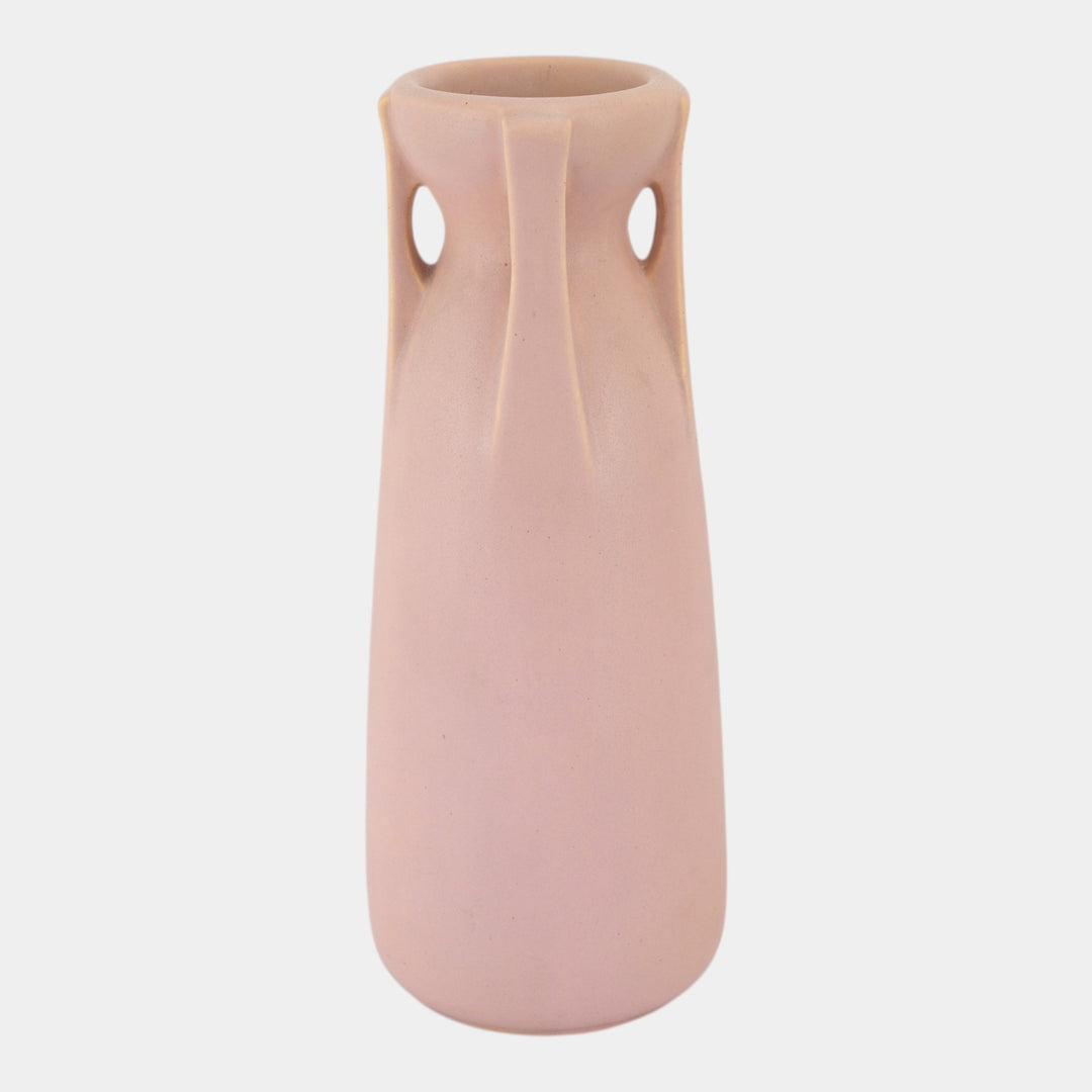 Teco Vintage Arts And Crafts Pottery Buttressed Handled Vase 269 - Just Art Pottery