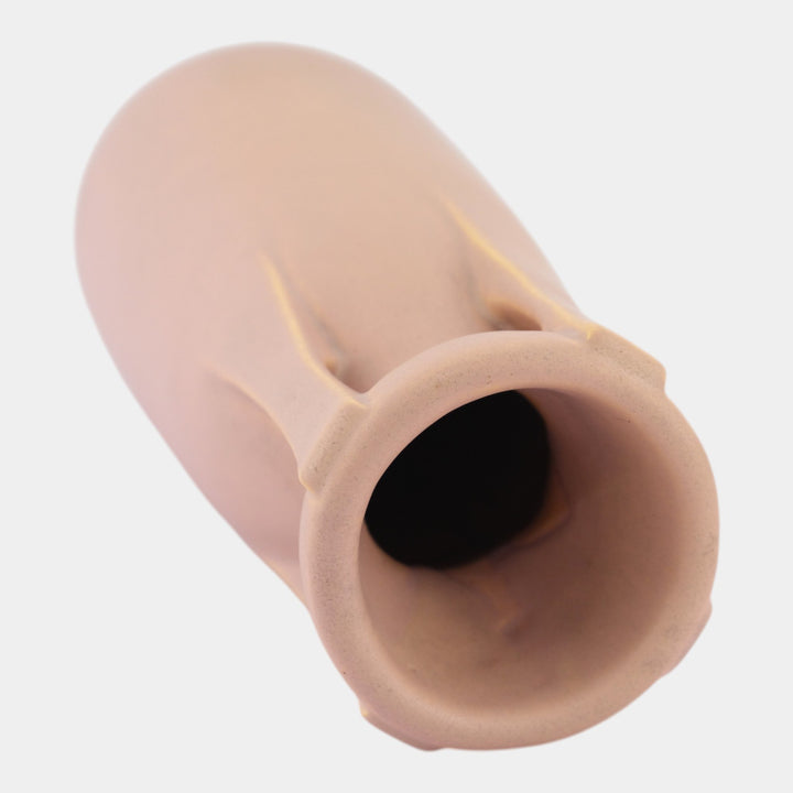 Teco Vintage Arts And Crafts Pottery Buttressed Handled Vase 269 - Just Art Pottery