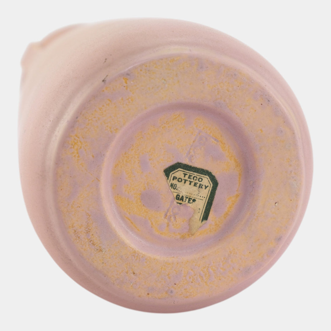 Teco Vintage Arts And Crafts Pottery Buttressed Handled Vase 269 - Just Art Pottery