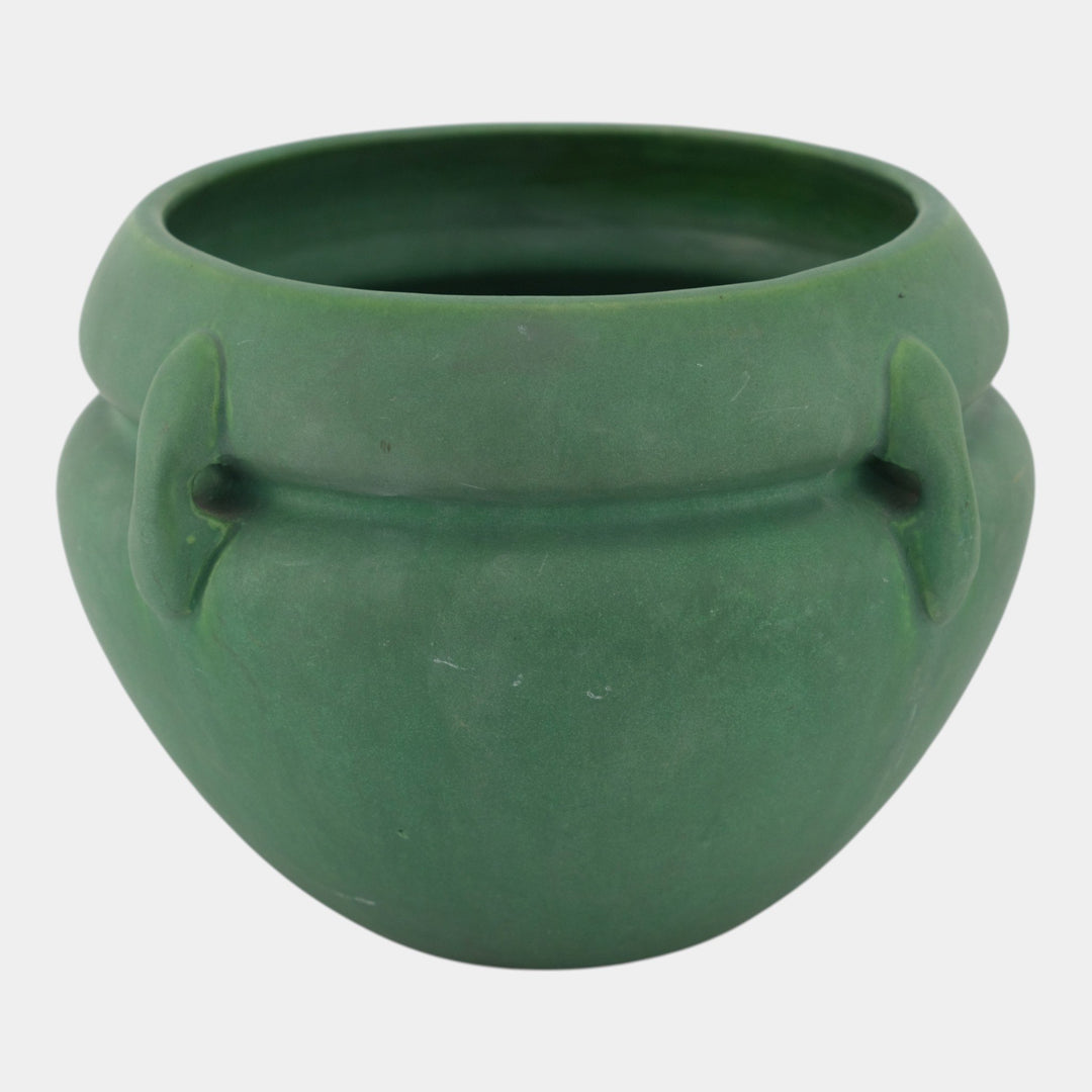 Roseville Matte Green 1907 Arts And Crafts Pottery Jardiniere Planter 456-6 - Just Art Pottery