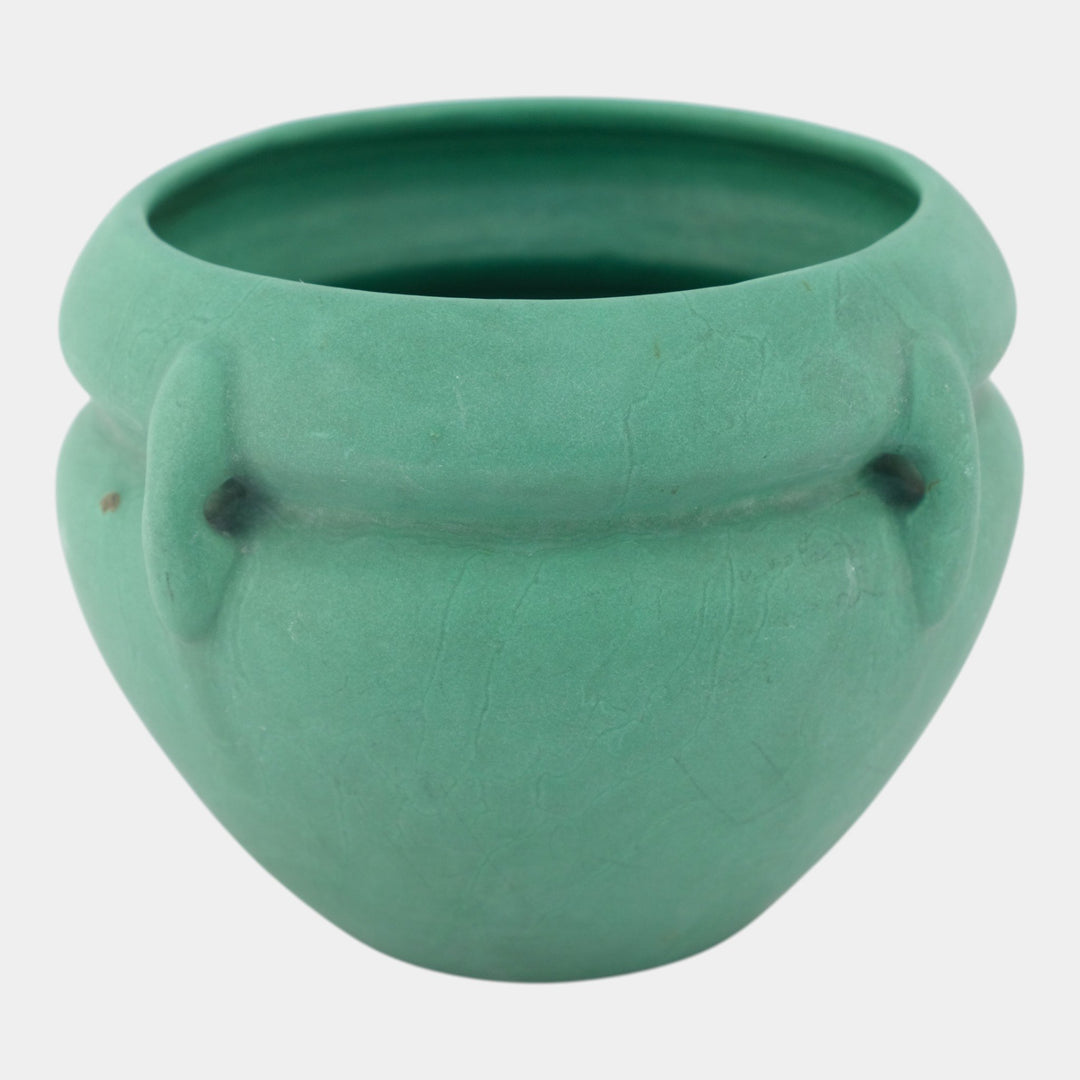 Roseville Matte Green 1907 Arts And Crafts Pottery Jardiniere Planter 456-5 - Just Art Pottery
