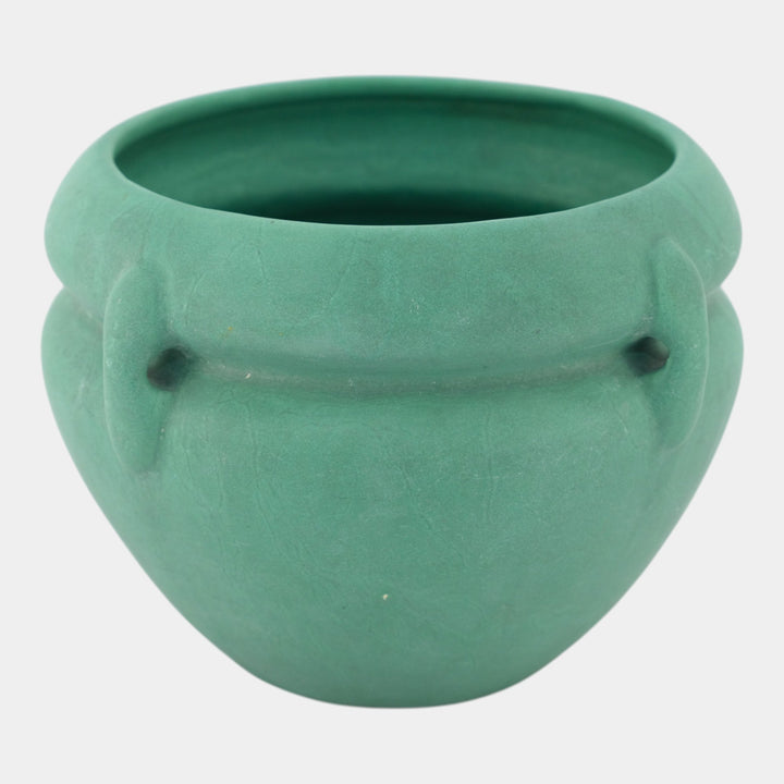 Roseville Matte Green 1907 Arts And Crafts Pottery Jardiniere Planter 456-5 - Just Art Pottery