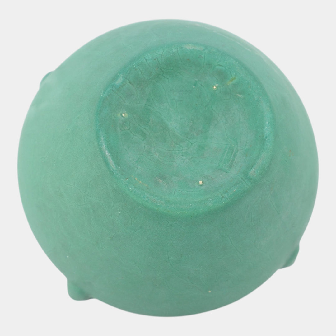 Roseville Matte Green 1907 Arts And Crafts Pottery Jardiniere Planter 456-5 - Just Art Pottery