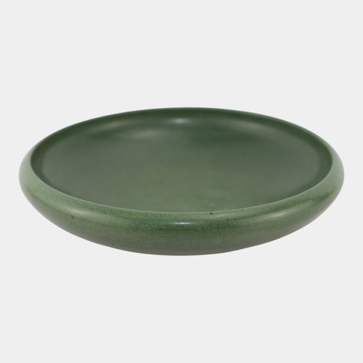 Marblehead Vintage Arts and Crafts Pottery Matte Green Ceramic Low Bowl - Just Art Pottery