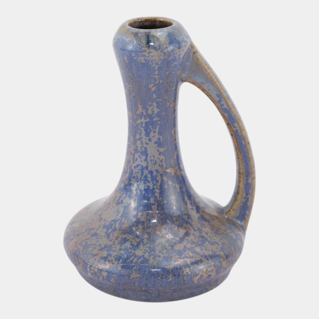 Fulper 1909-1917 Arts And Crafts Pottery Blue Tan Crystalline Dipstick Vase 31-C - Just Art Pottery