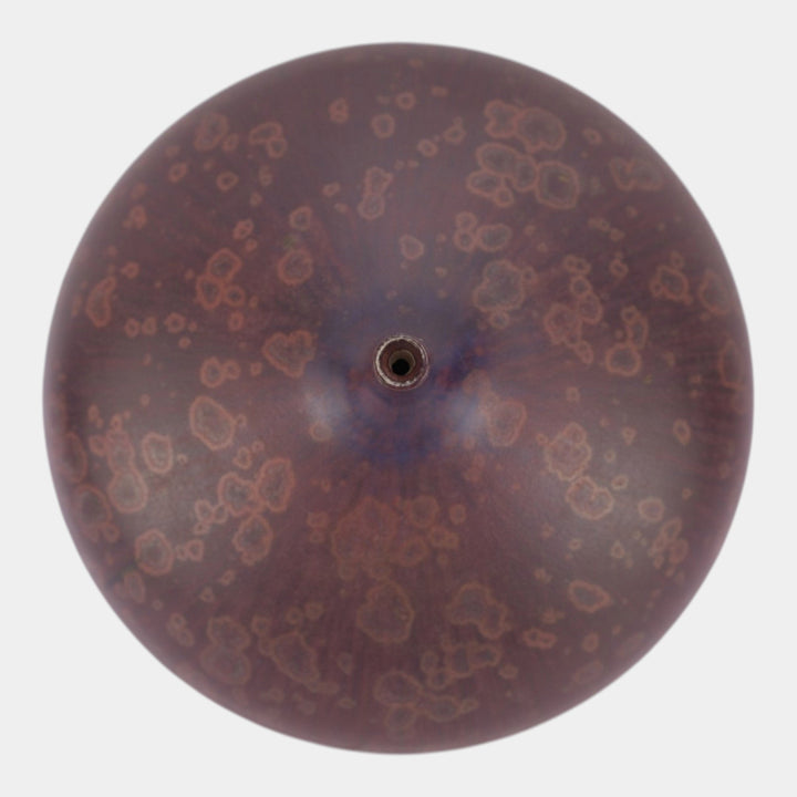 Bill Campbell Studio Pottery Purple Crystalline Bulbous Collectors Corner Vase - Just Art Pottery