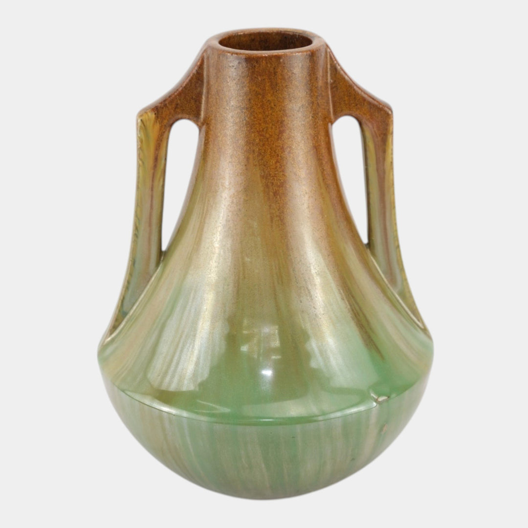 Fulper 1917-1923 Arts And Crafts Pottery Copper Dust Green Ceramic Vase 572A - Just Art Pottery