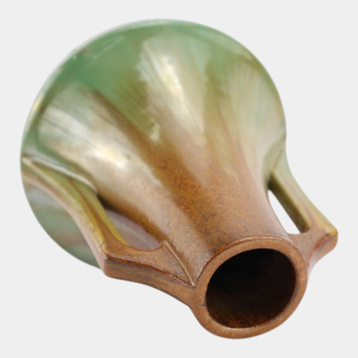 Fulper 1917-1923 Arts And Crafts Pottery Copper Dust Green Ceramic Vase 572A - Just Art Pottery