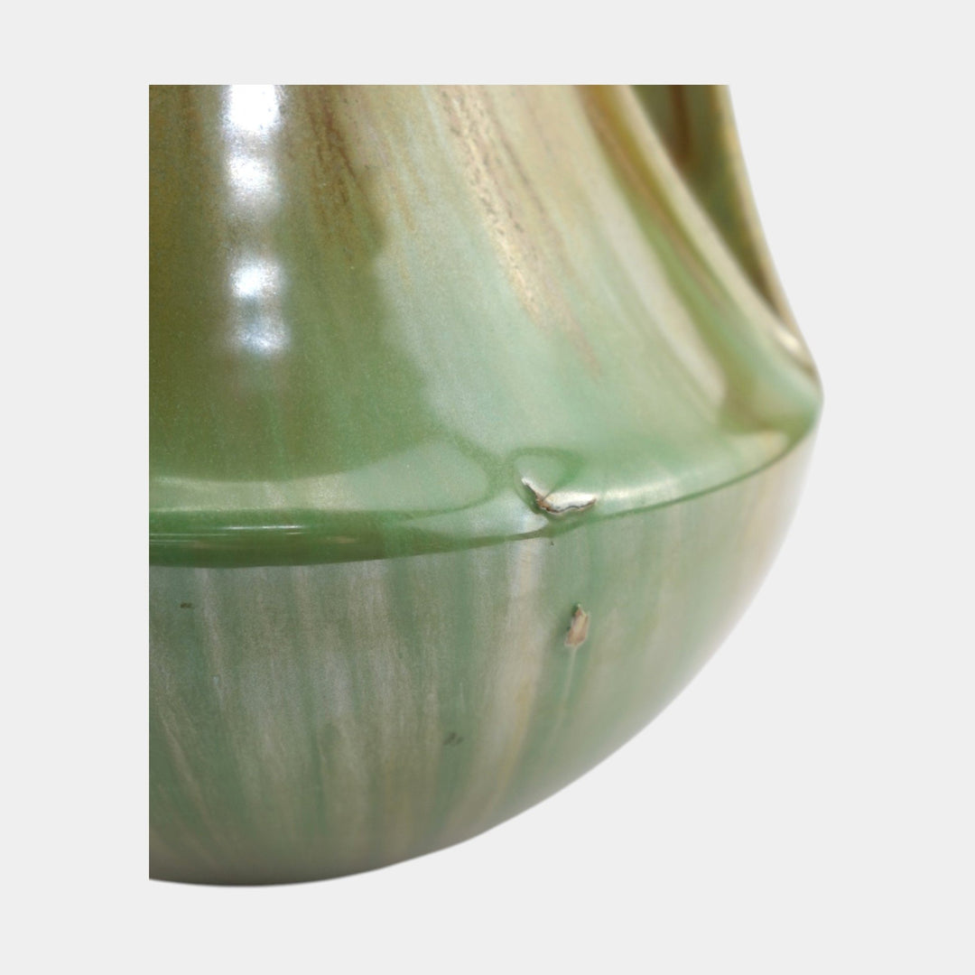 Fulper 1917-1923 Arts And Crafts Pottery Copper Dust Green Ceramic Vase 572A - Just Art Pottery