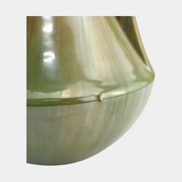 Fulper 1917-1923 Arts And Crafts Pottery Copper Dust Green Ceramic Vase 572A - Just Art Pottery