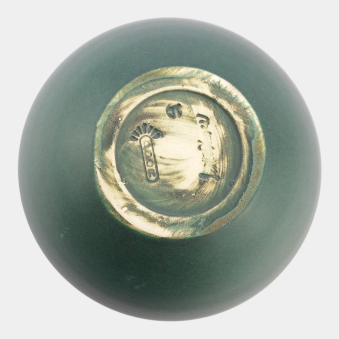 Door Studio Saturday Evening Girl Pottery Hand Thrown Blue Iris Green Vase - Just Art Pottery