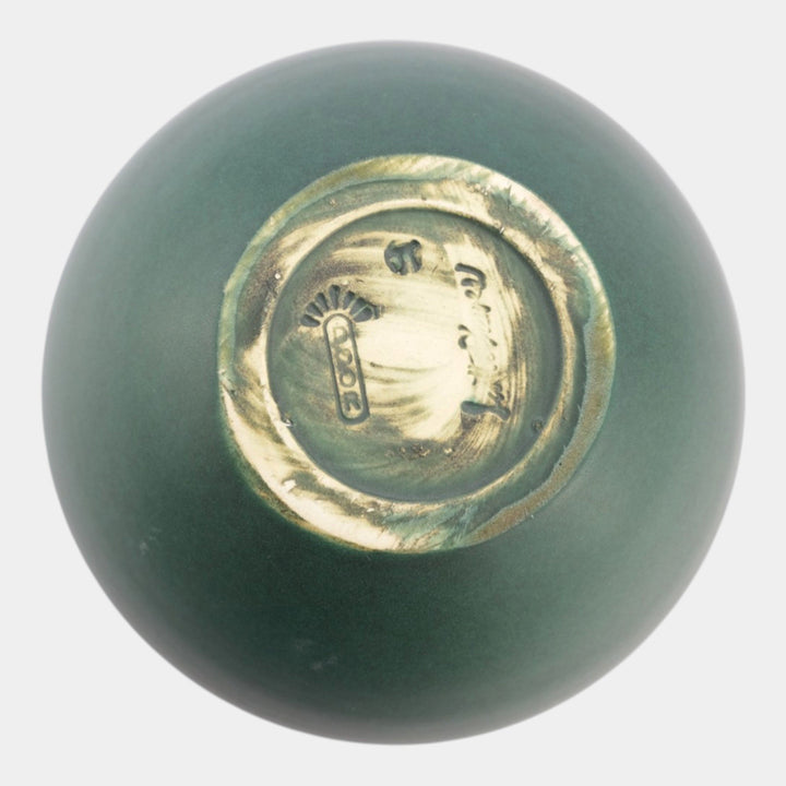 Door Studio Saturday Evening Girl Pottery Hand Thrown Blue Iris Green Vase - Just Art Pottery