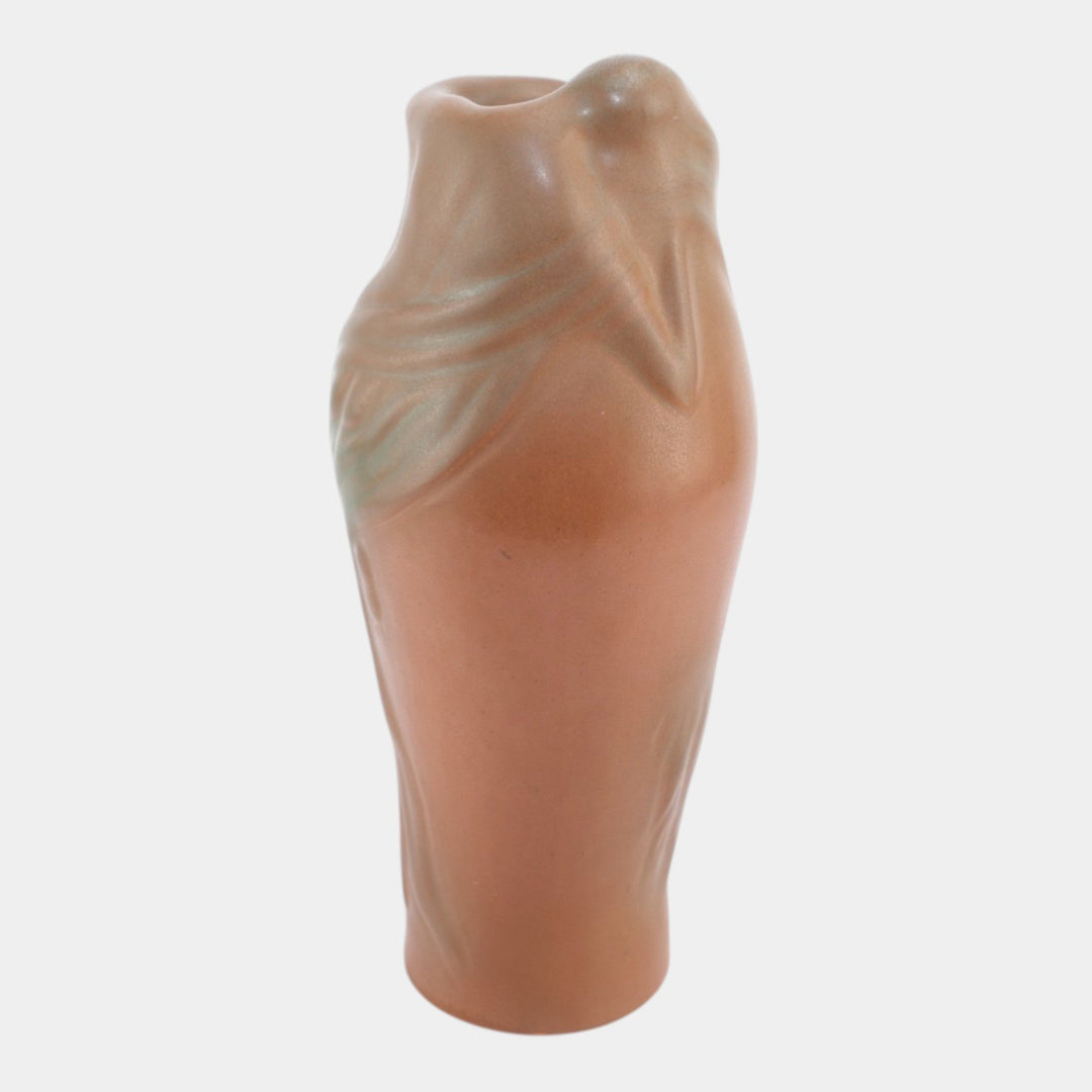 Van Briggle 1920s Vintage Arts And Crafts Pottery Brown Lorelei Ceramic Vase - Just Art Pottery