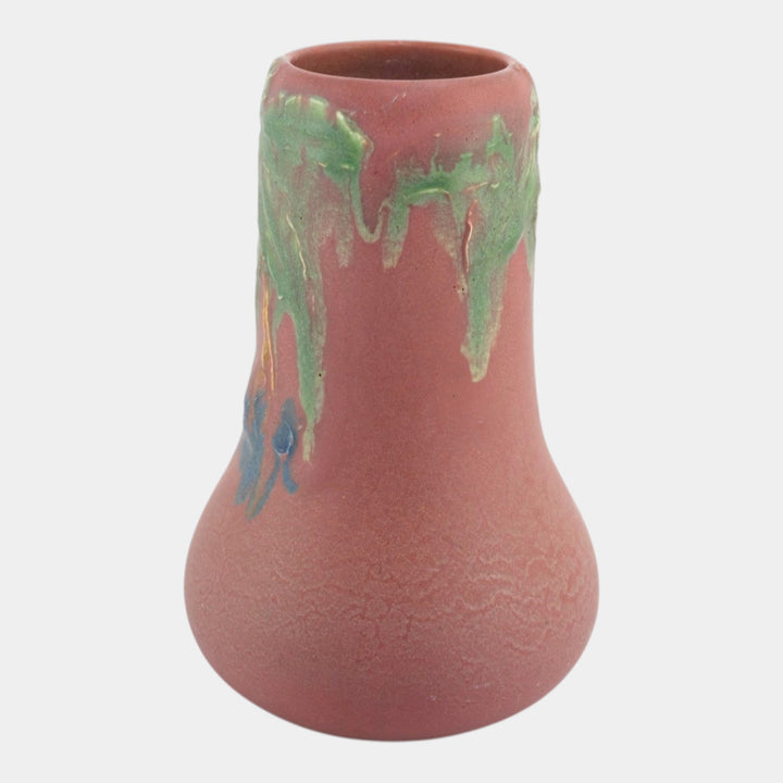 Rookwood 1908 Vintage Arts And Crafts Pottery Red Floral Ceramic Vase 1132 Pons - Just Art Pottery